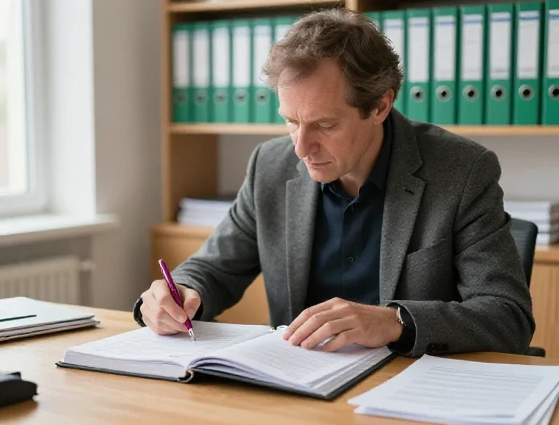 Un expert français consulte un carnet d'adresses pour apporter des réponses aux questions du quotidien.